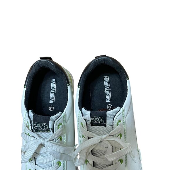 Star Wars Mandalorian White & Green Sneakers Size 13 - Picture 5 of 10